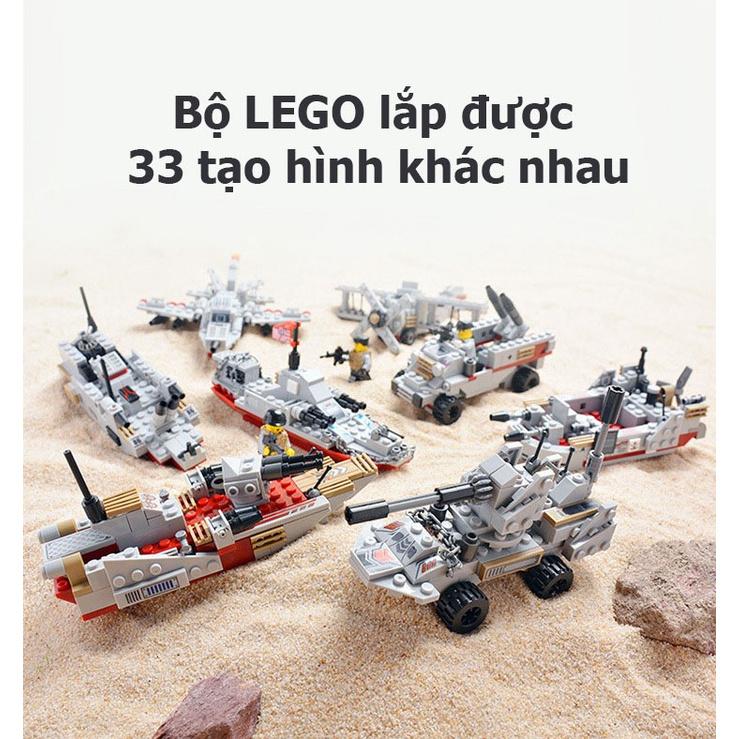 (1000+ CHI TIẾT-HÀNG LOẠI 1) BỘ ĐỒ CHƠI XẾP HÌNH LEGO CHIẾN HẠM CHIẾN THUYỀN 8 IN 1 PHÁT TRIỂN TƯ DUY CHO BÉ