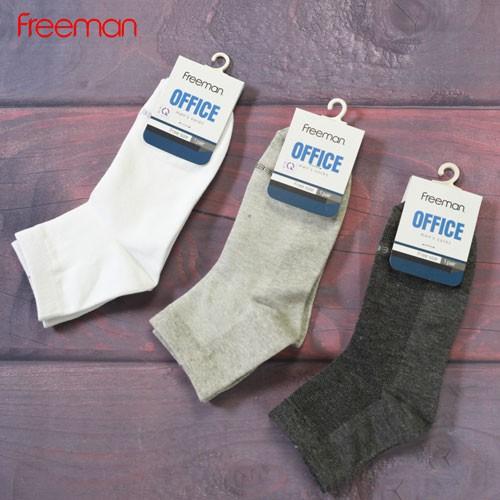 Combo 3 đôi Tất vớ cổ trung, chất liệu cotton FREEMAN