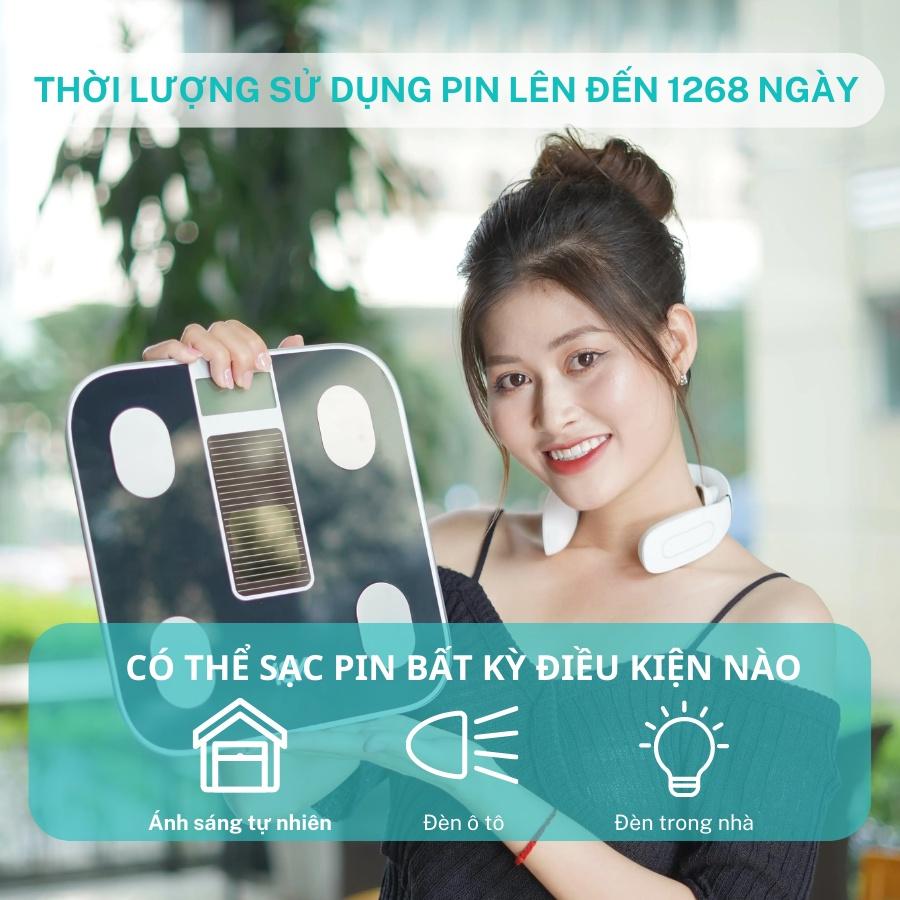 Cân sức khỏe năng lượng mặt trời 1SK CF539 cân đo thông minh kết nối app