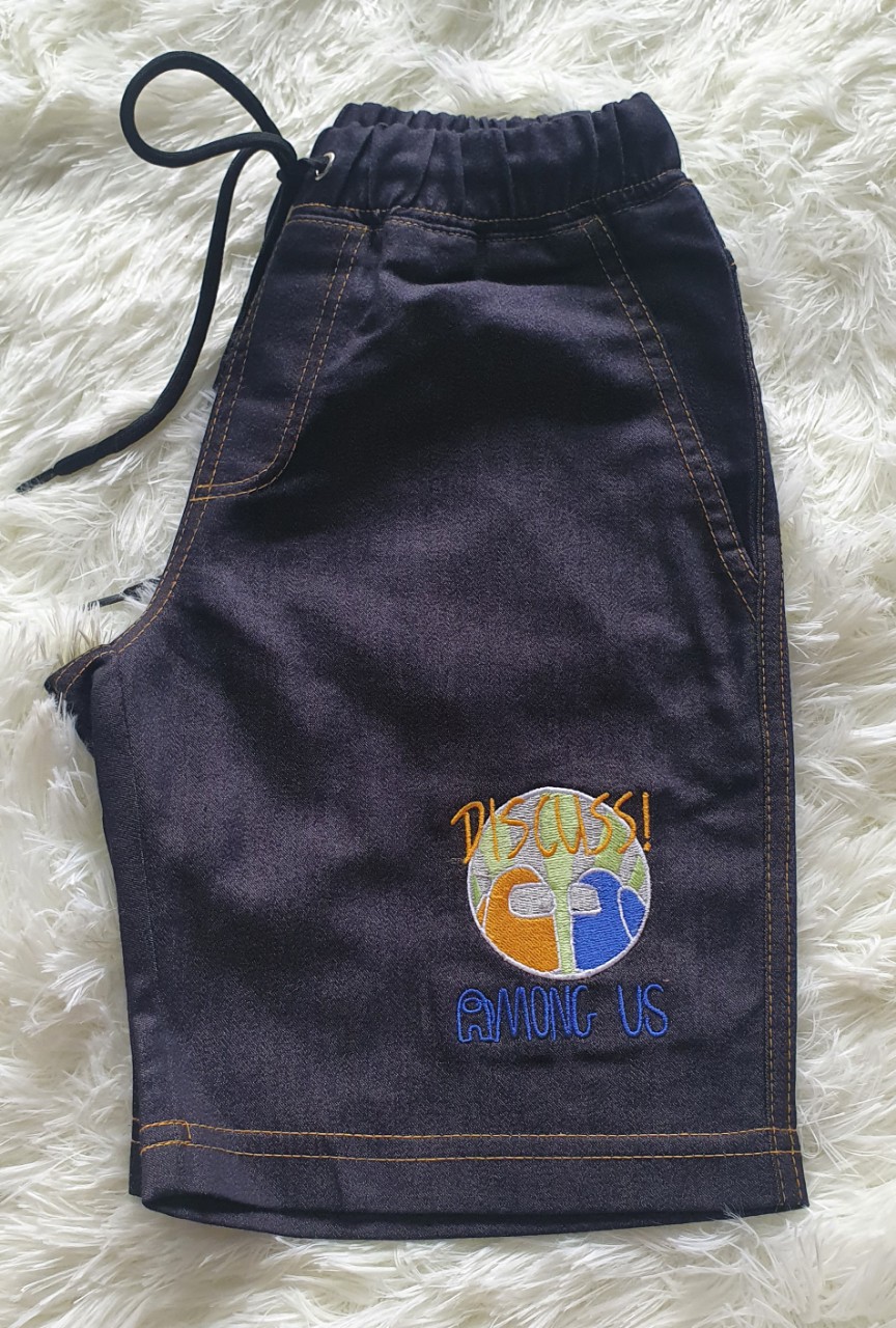 QUẦN SHORT LỠ BÉ TRAI THÊU AMONG US