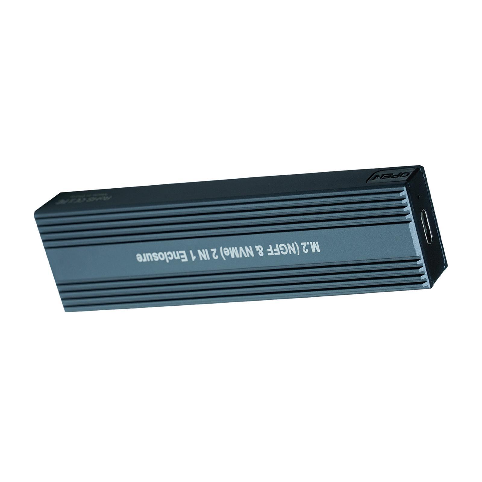 M.2 NVMe SATA Dual protocol External Enclosure Adapter, Excellent Heat Dissipation