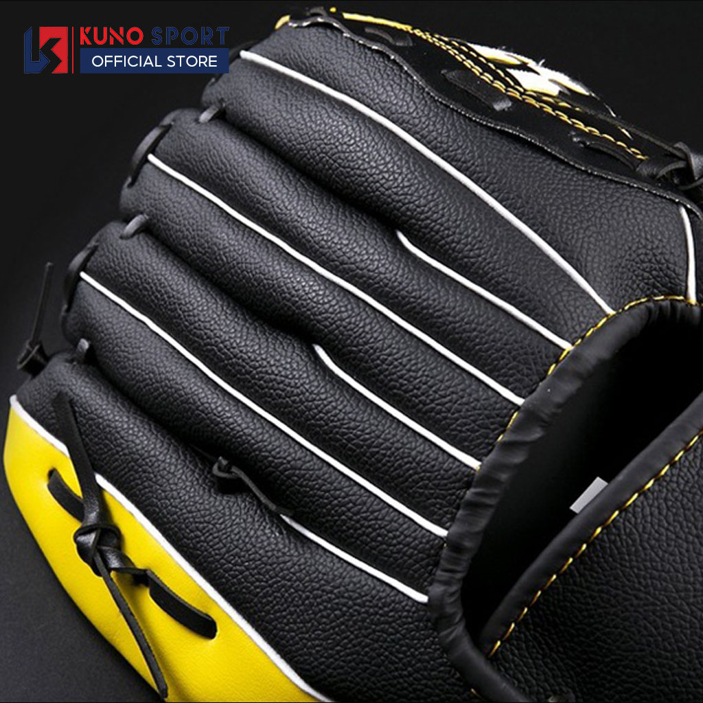 Găng tay bóng chày da pu KUNOSPORT size tay 10,5/11,5/12,5inch găng tay chơi bóng chày cao cấp