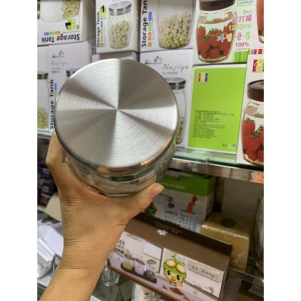 Lọ thuỷ tinh nắp i nốc hình vuông cao cấp 3 cỡ