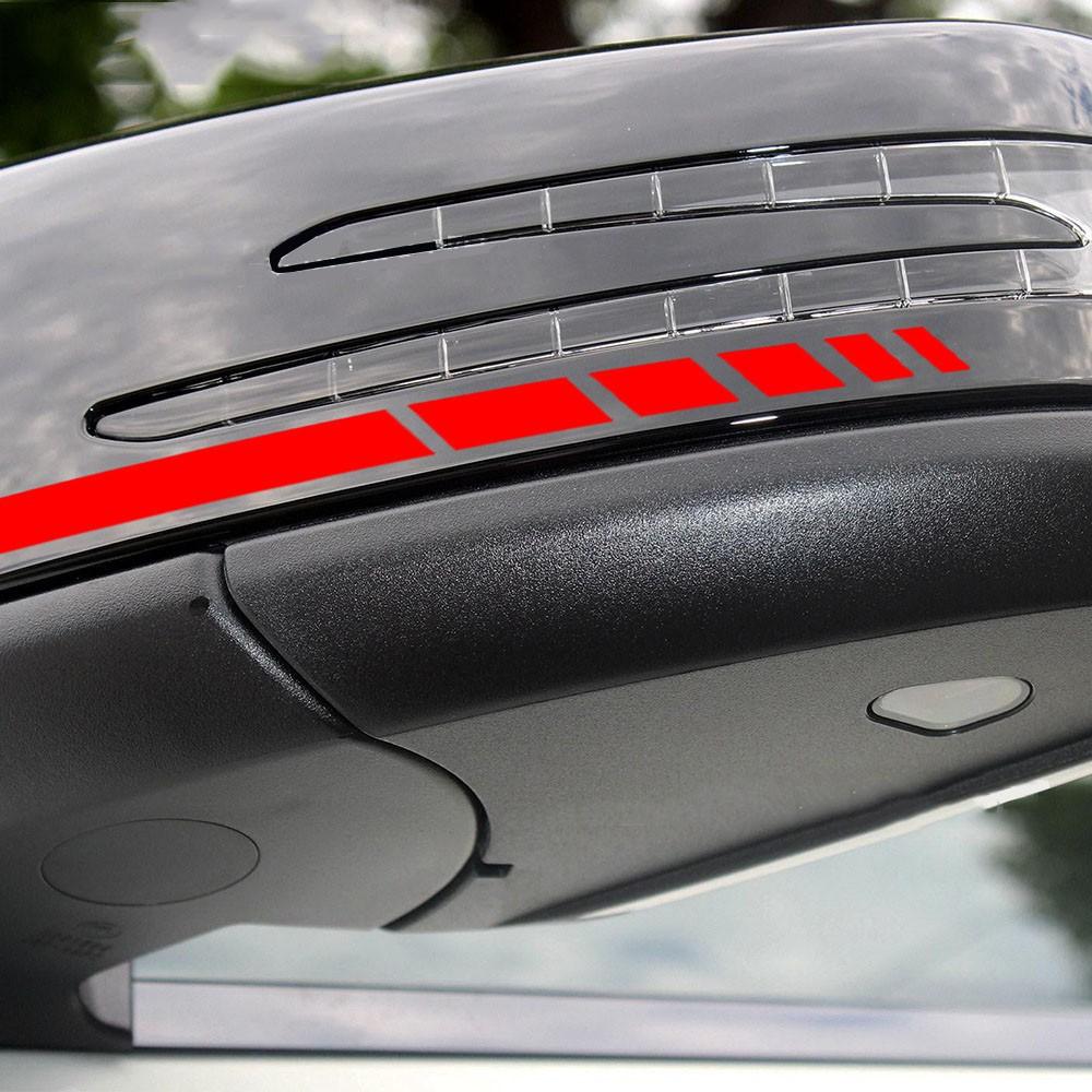 Decal Tem Dải Màu Phản Quang Dán Gương ô Tô