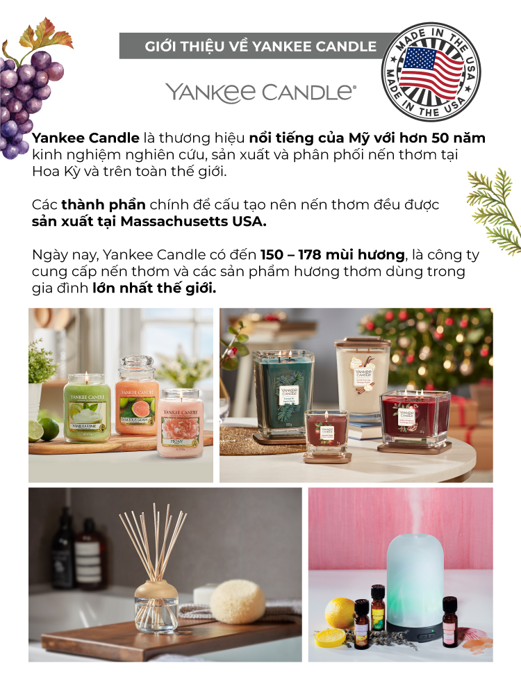 Tinh dầu tán hương Yankee Candle - Fresh Cut Rose (120ml)