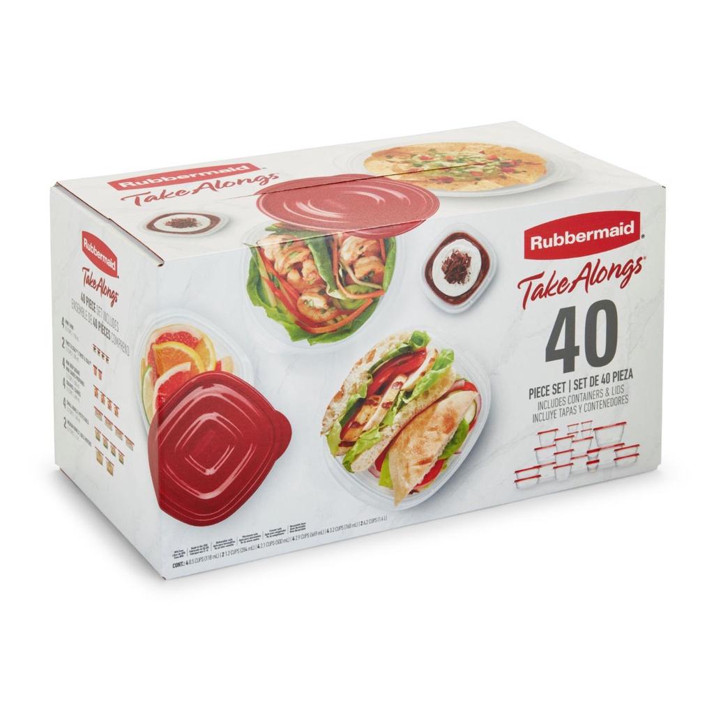 HỘP NHỰA ĐỰNG THỰC PHẨM ĐI LÀM, ĐI CHƠI Rubbermaid, TakeAlongs, Food Storage Containers NẮP ĐỎ
