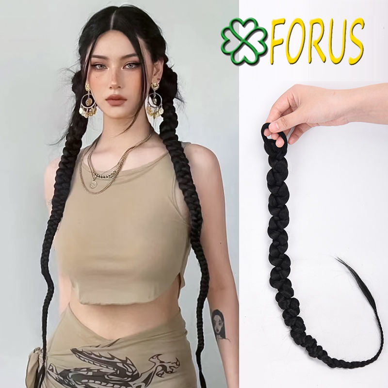 Tóc giả tết thắt bím dài 70cm J701 ️FREESHIP️ tóc tết thắt bính, tóc giả thắt bím