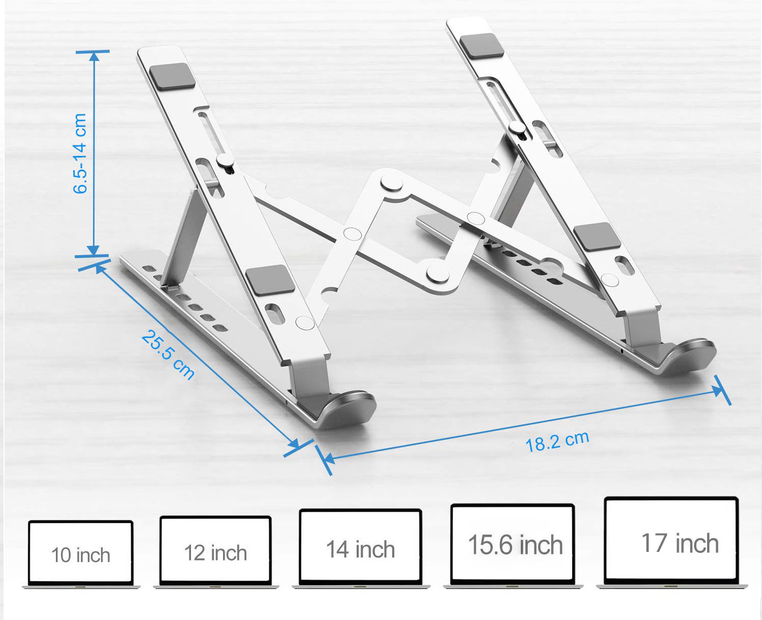Giá Đỡ Laptop Hợp Kim Nhôm Cao Cấp VIVU LIFE Có Thể Gấp Gọn, Giúp Tản Nhiệt Máy Tính Xách Tay và Macbook, Điều Chỉnh Góc Độ, Phù Hợp Cho Máy Từ 10-17 inch - Hàng Chính Hãng