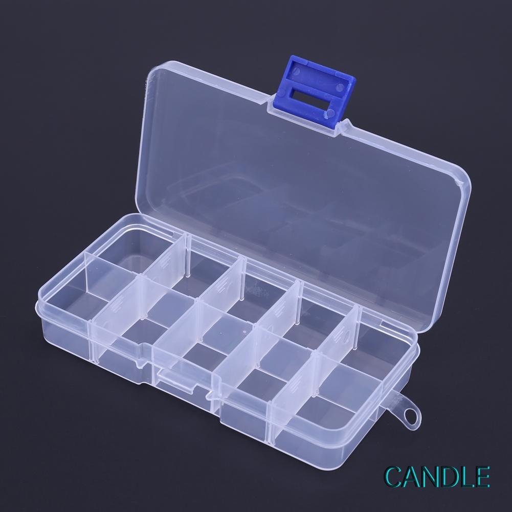 Hộp Đựng Mồi Câu Cá Bằng Nhựa Trong Suốt 10 Ngăn