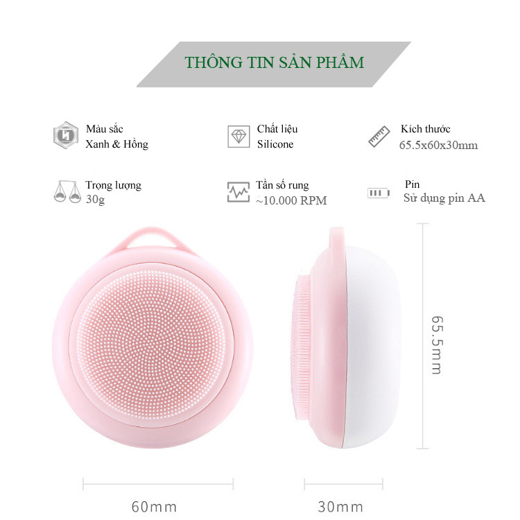 Máy rửa mặt mini massage tích hợp sóng âm IMATE M1010