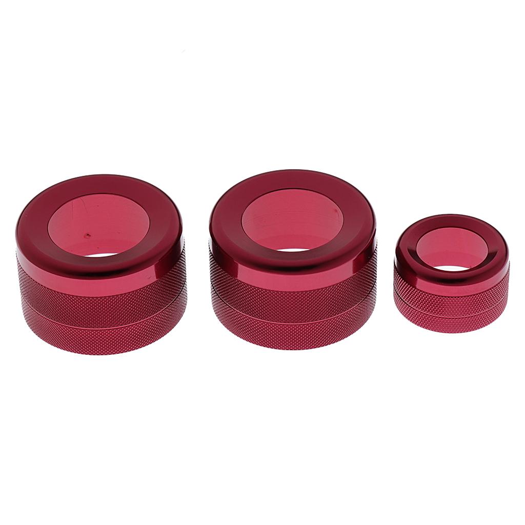 3 Pieces Aluminum A/C Climate Control Ring Knob Covers For BMW 1 2 3 Series