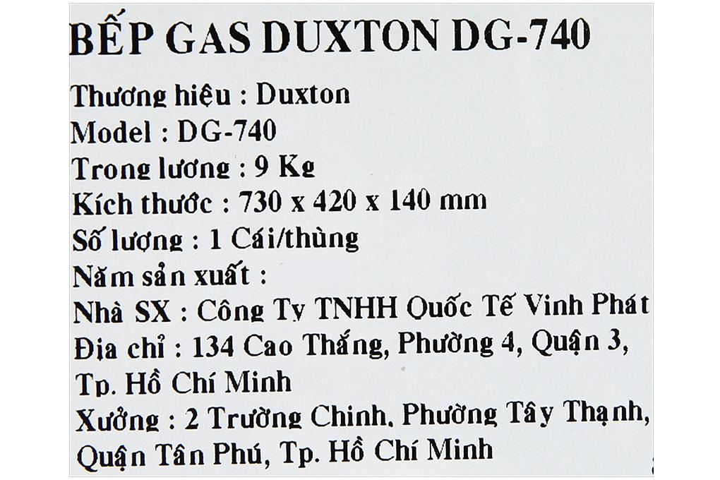 Bếp ga đôi Duxton DG-740 - Hàng chính hãng