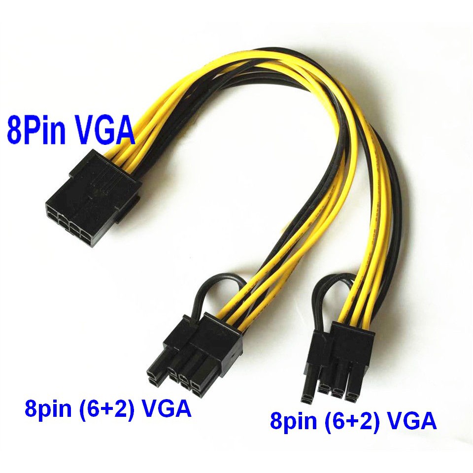 Cáp Nguồn 8PIN sang 2 Đầu 8PIN(6+2)