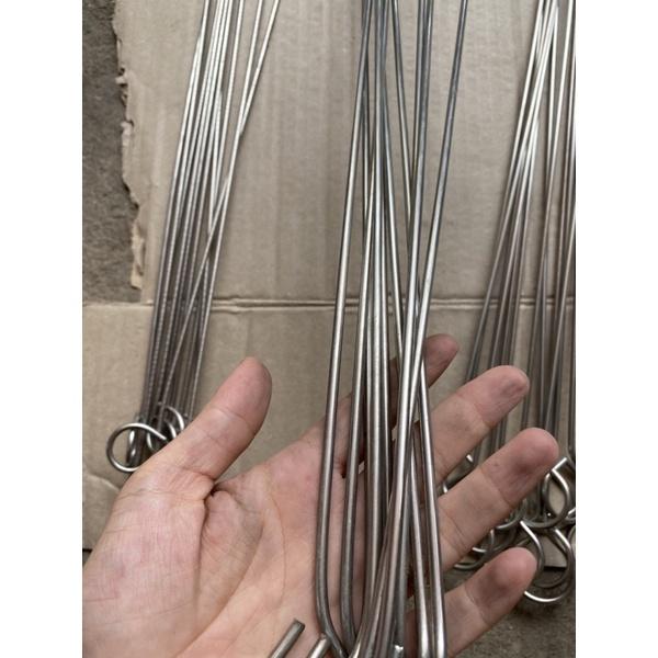 Que xiên nướng thịt bằng inox dài 60cm