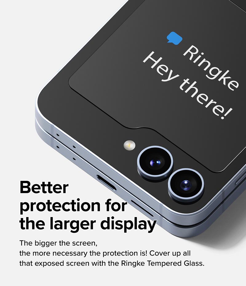 Bộ 2 Miếng Dán cường lực Ringke cho Samsung Galaxy Z Flip 6 RINGKE Cover Display Tempered Glass (Màn hình ngoài)_ Hàng chính hãng
