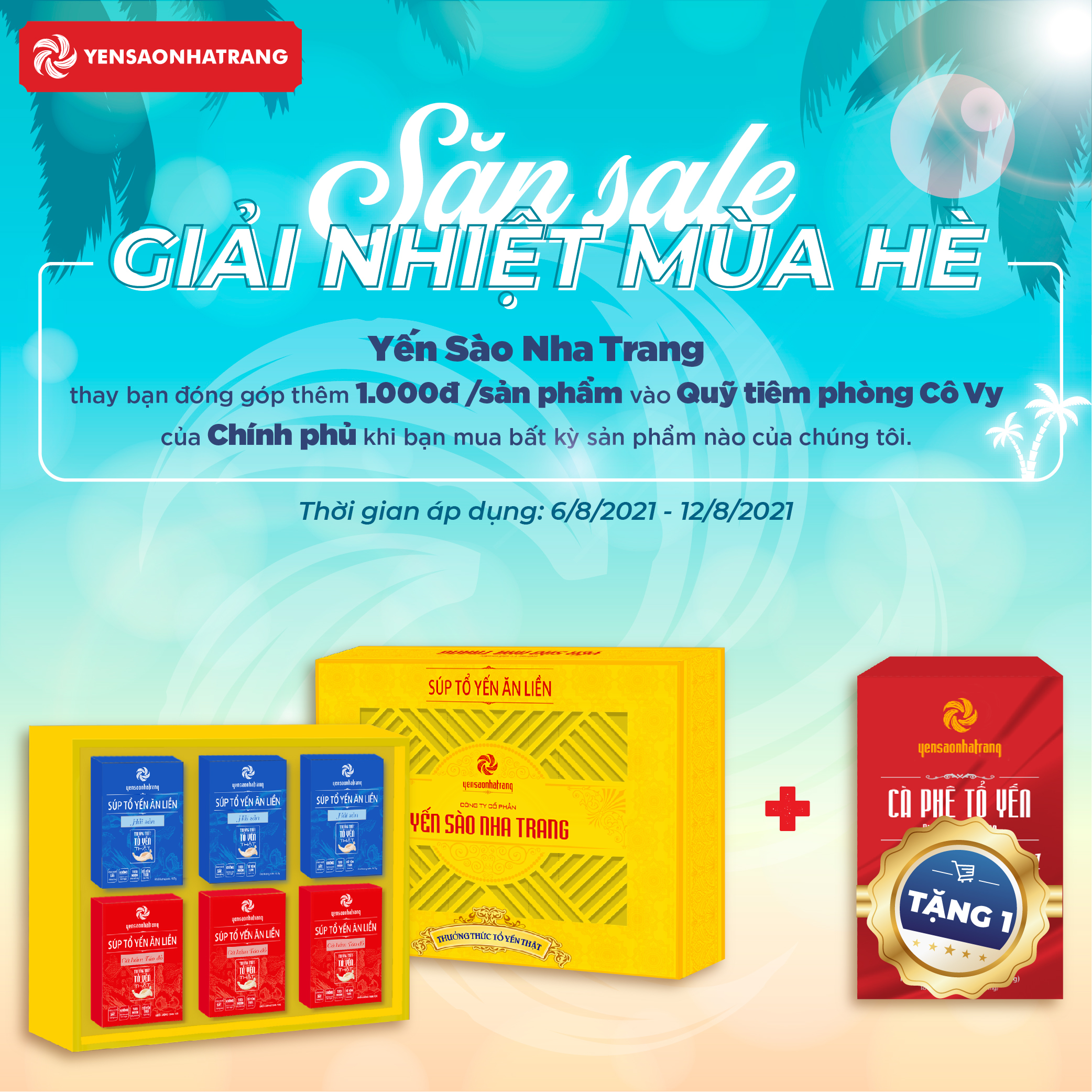 - Mua 6 Tặng 1 Súp Tổ Yến Ăn Liền - Tặng Cà Phê Tổ Yến