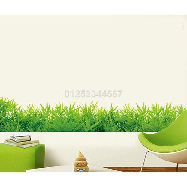 Decal dán tường vườn lá xanh