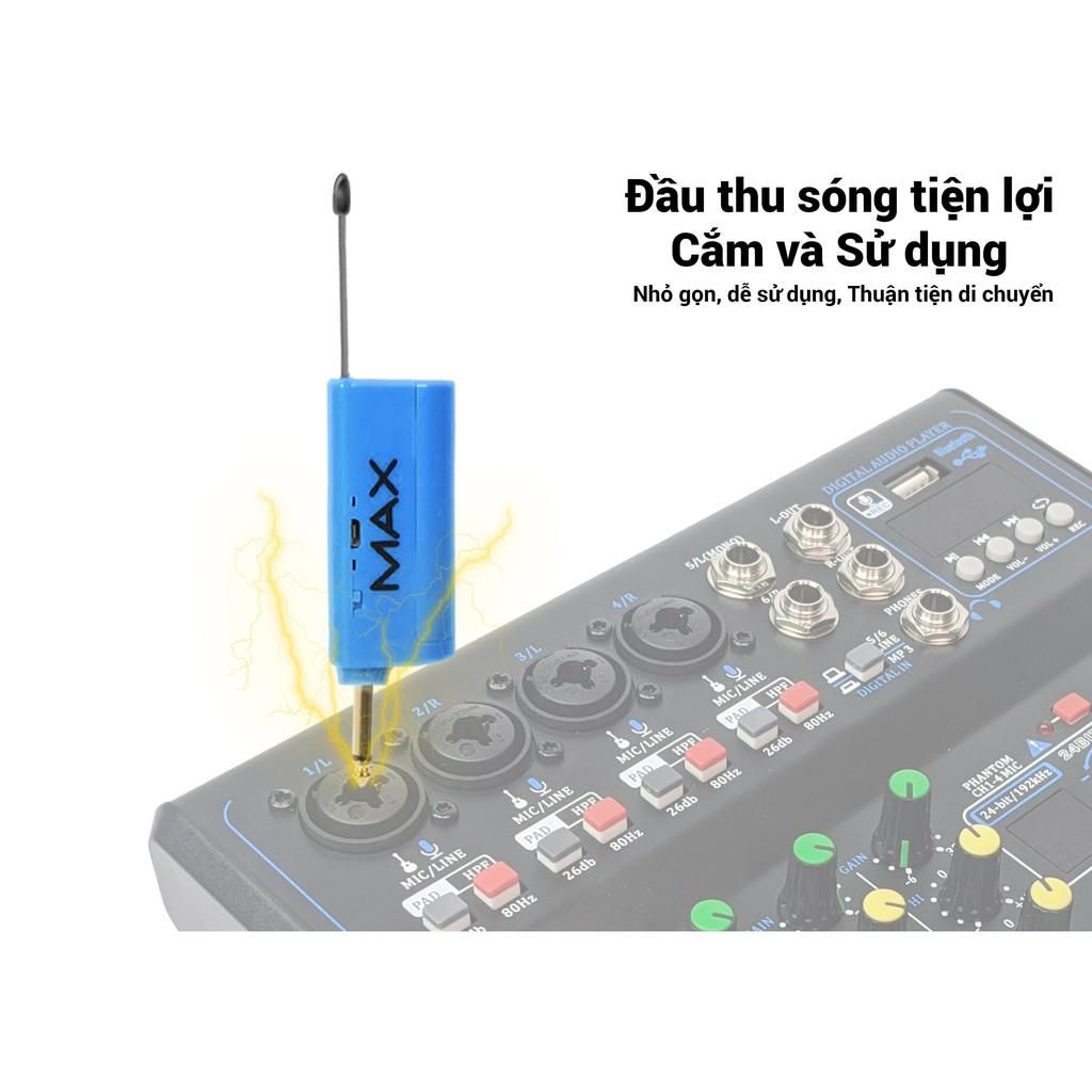 Micro không dây đa năng karaoke Max 56 Nâng cấp từ Max 39 Hút âm tốt chốg hú hiệu quả Sạc pin ngay trên mic Led màn hình