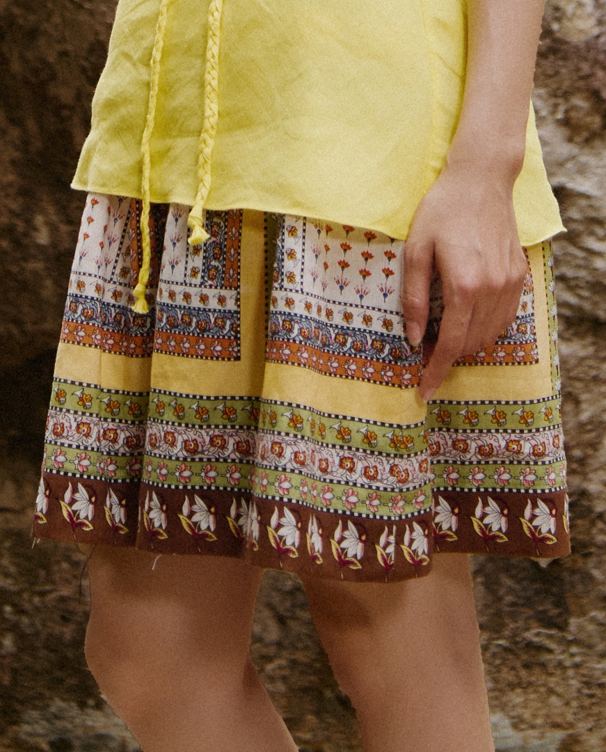 Váy Mini Linen Bohemian SKI053 thời trang thiết kế Hity