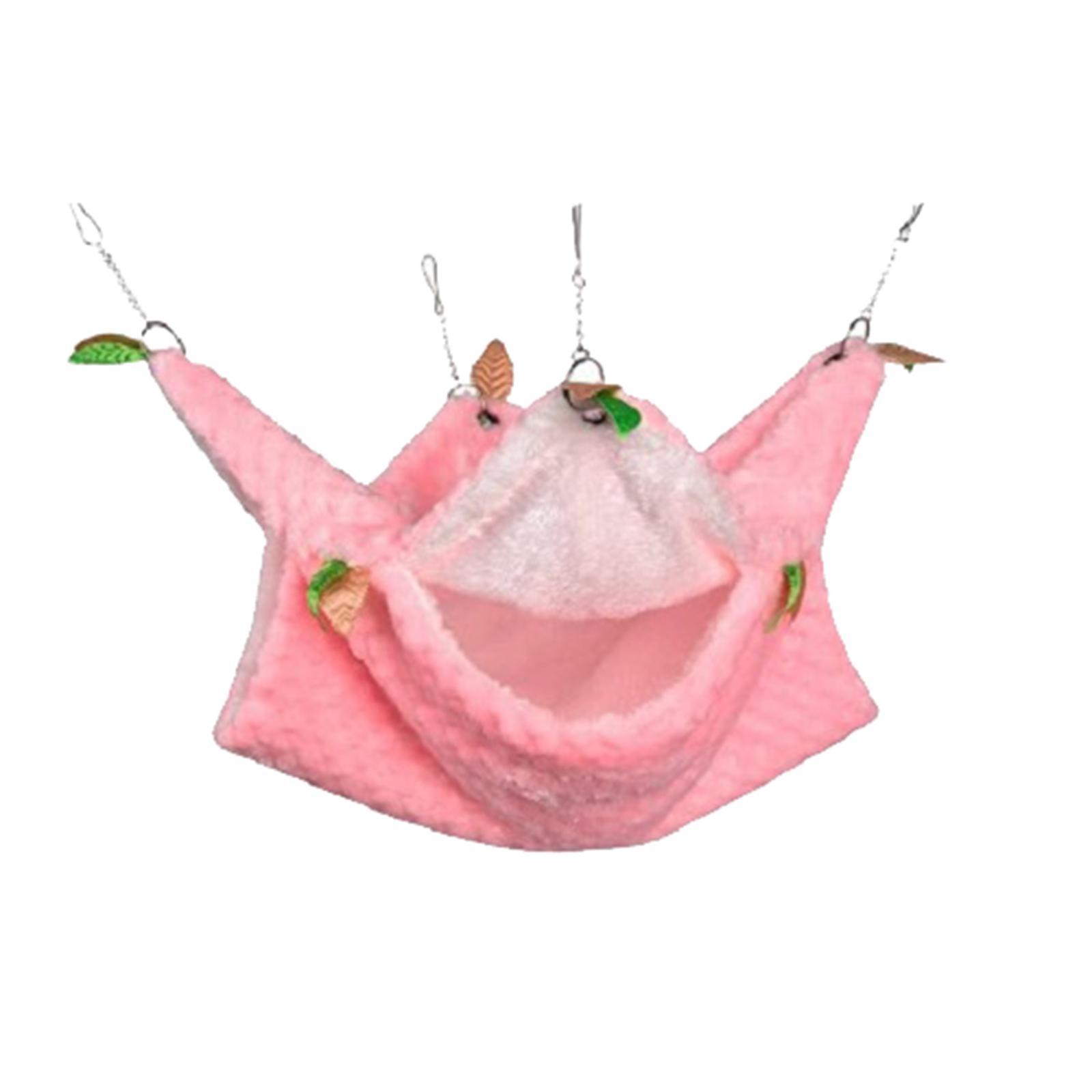 Winter Warm Hamster Bed, Hanging Hammock House Cave Nest Mats, Hideout Supplies for Hedgehog Bird Small Animal Bed