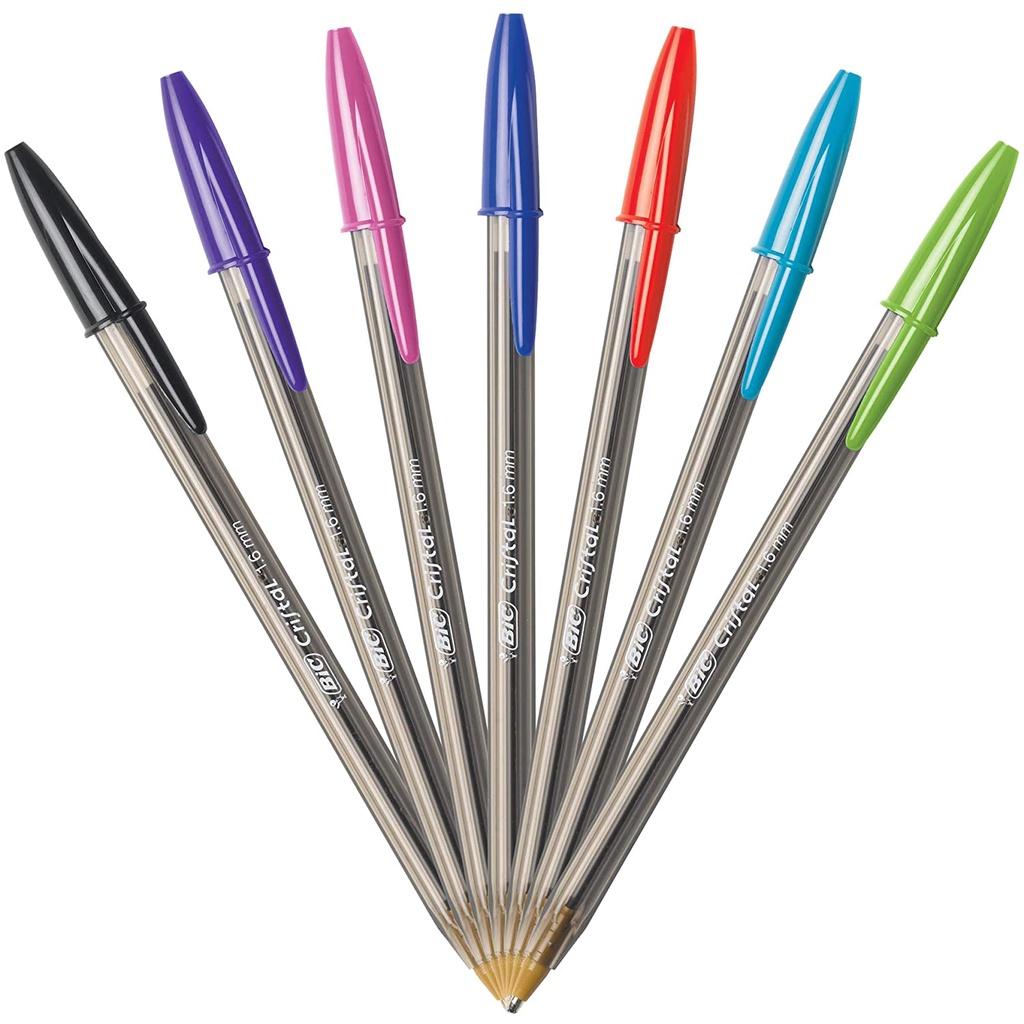 Bút bi BIC Cristal Xtra Bold Fashion Ballpoint Pen, Bold Point (1.6mm) (hộp 24 cây)