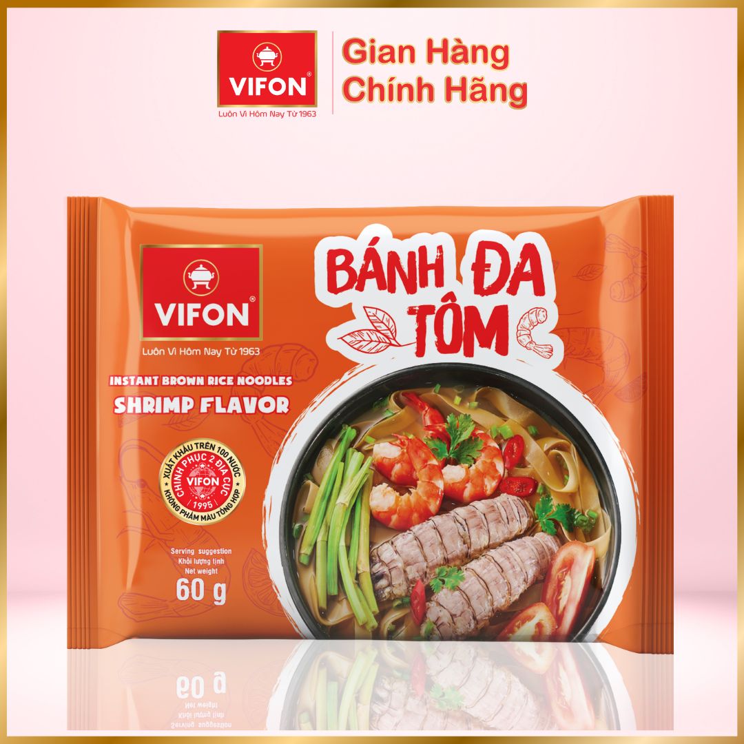 Thùng 30 Bánh Đa Tôm VIFON (60gr / Gói)