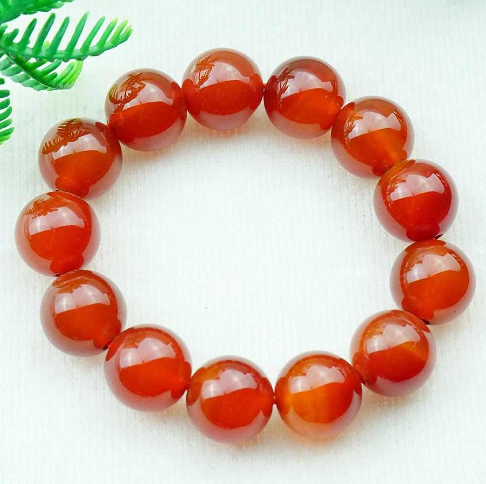 Vòng tay mã não đỏ tự nhiên 16 mm