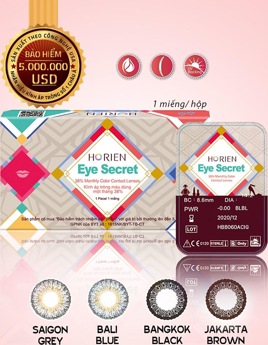 [Một miếng] Kính Áp Tròng Dùng 1 Tháng Eye Secret KM1T - Jakarta Brown (3 Độ)