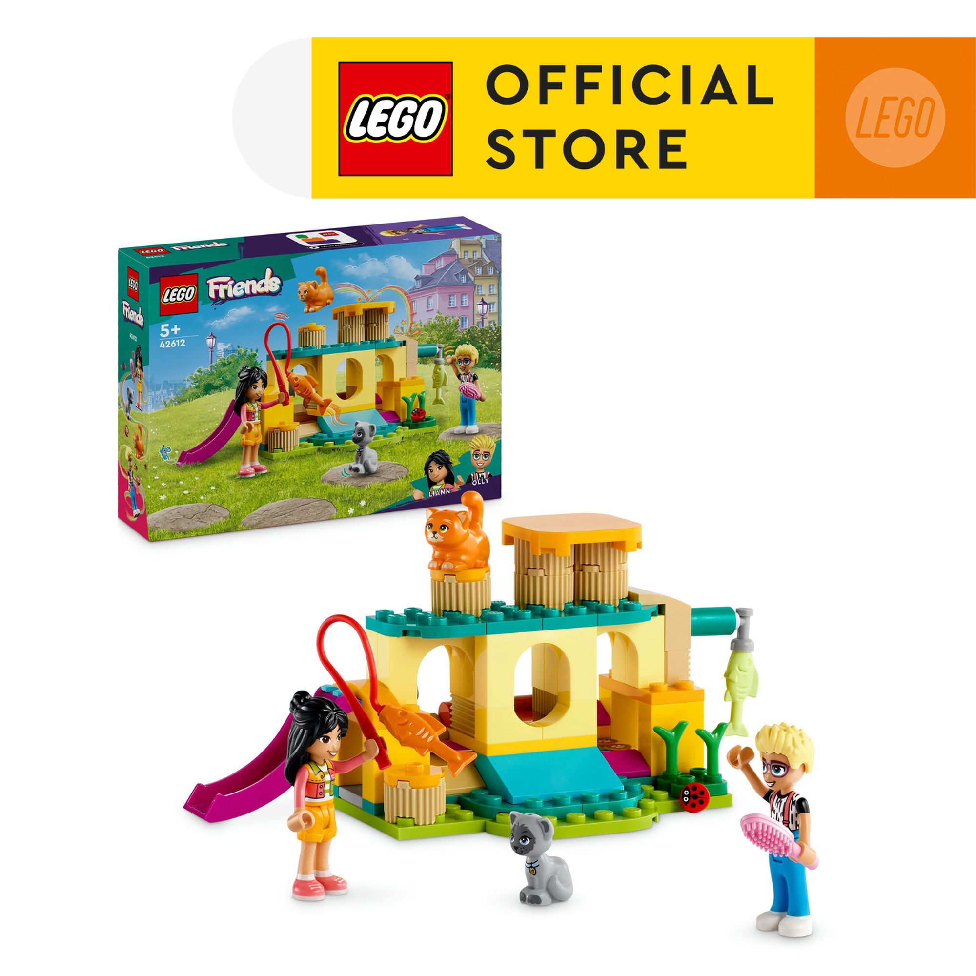 LEGO FRIENDS 42612 Đồ chơi lắp ráp Khu vui chơi cho mèo con (87 chi tiết)
