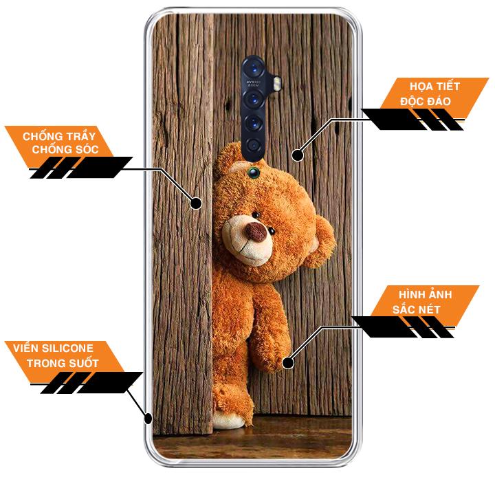 Ốp lưng dẻo cho điện thoại Oppo Reno 2 - 0136 TEDDY - Hàng Chính Hãng