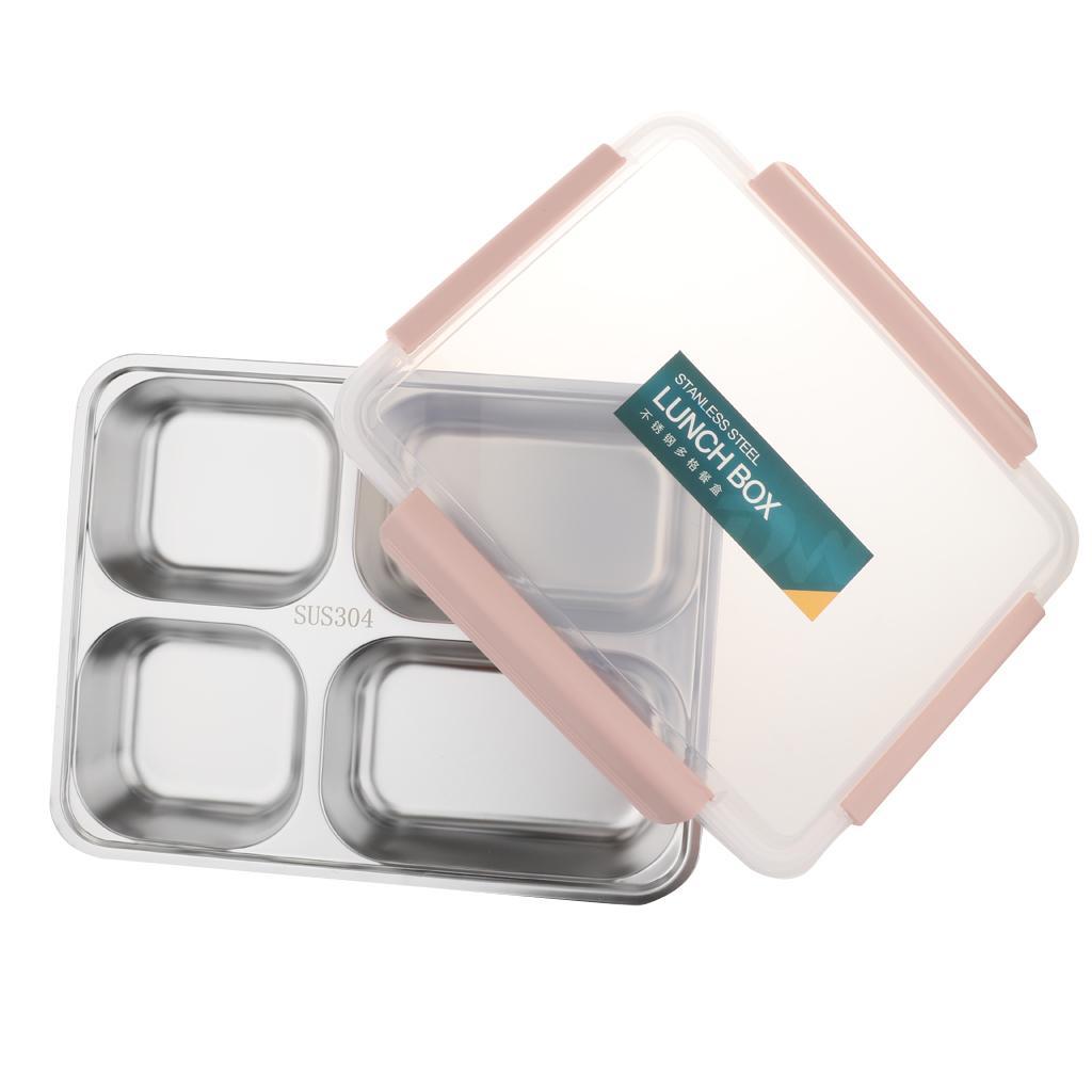 Stainless Steel Lunch Box Dinnerware Kids Food Container