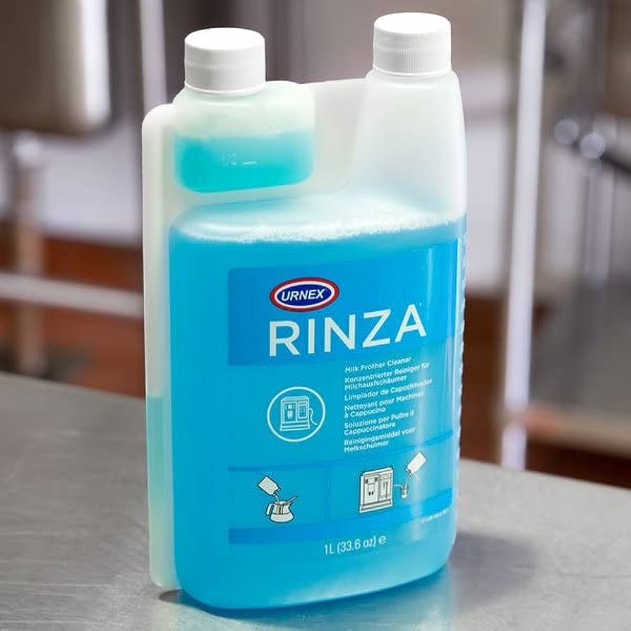 Dung Dịch Vệ Sinh Vòi Đánh Sữa Urnex Rinza Alkaline Liquid 1000ml Xuất Xứ Mỹ