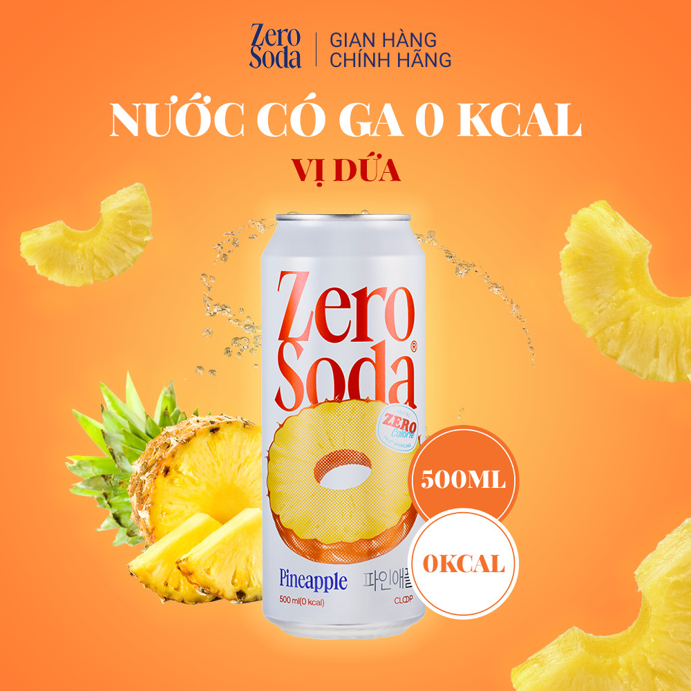 NƯỚC SODA ZERO CLOOP KHÔNG ĐƯỜNG KHÔNG CALORIES 500ML 