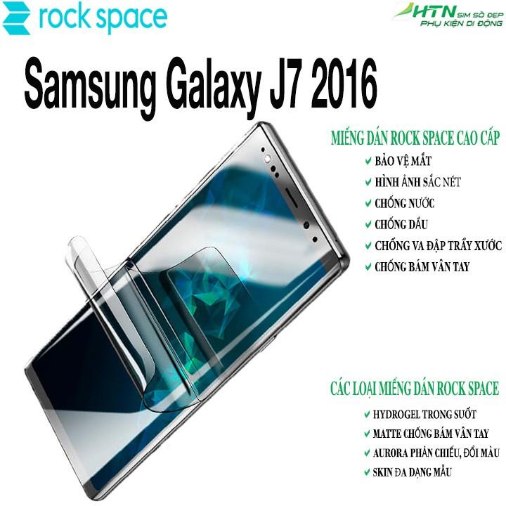 Miếng dán rock space cho samsung J7 2016 PPF Hydrogel dán màn hình/ mặt sau lưng điện thoại tự phục hồi vết xước nhỏ chống ánh sáng xanh cao cấp - Hàng chính hãng