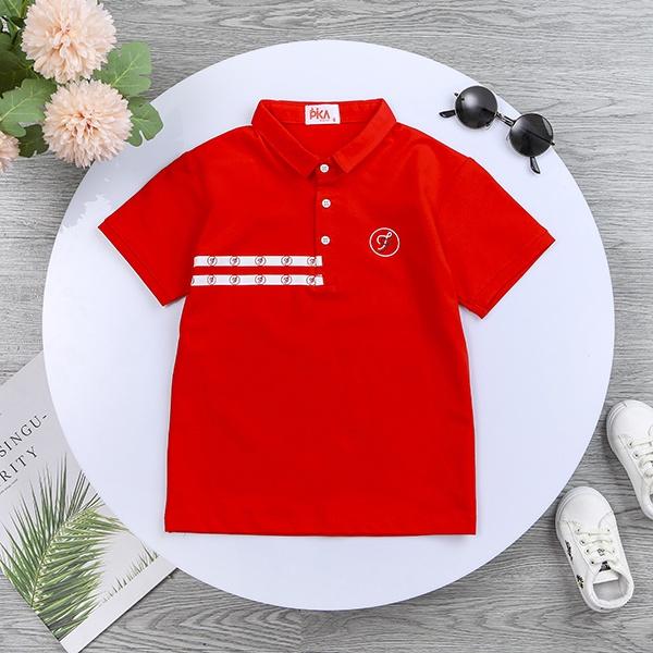 Áo Polo bé trai -Pika kids- Áo có cổ bé trai chất liệu cotton in ff - Quần áo trẻ em từ 10-18kg