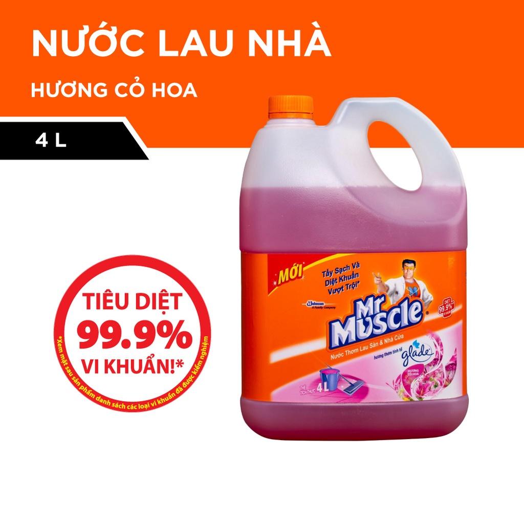 Mr Muscle Nước Lau Nhà Hương Cỏ Hoa 4000ml