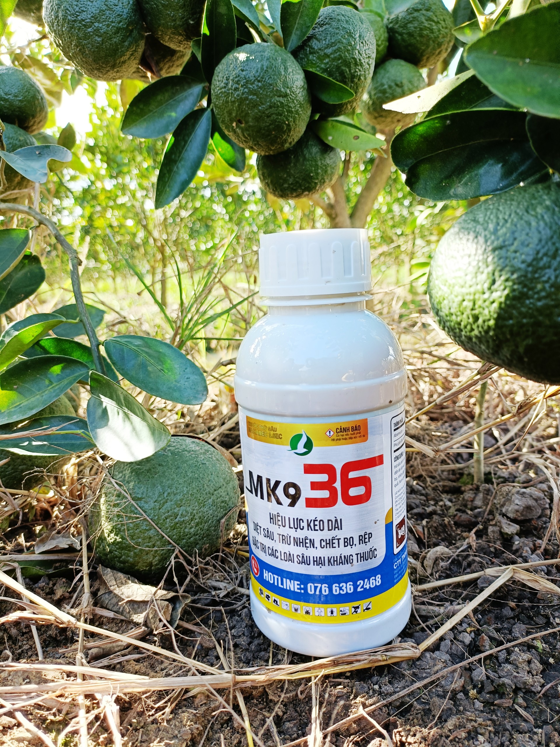 MK9 36 CHAI 450ML - Đặc trị  Bọ trĩ ; Sâu cuốn lá, nhện gié/ Lúa ; Sâu tơ, dòi đục lá/ Rau màu; Sâu vẽ bùa, nhện đỏ/ Cây ăn quả