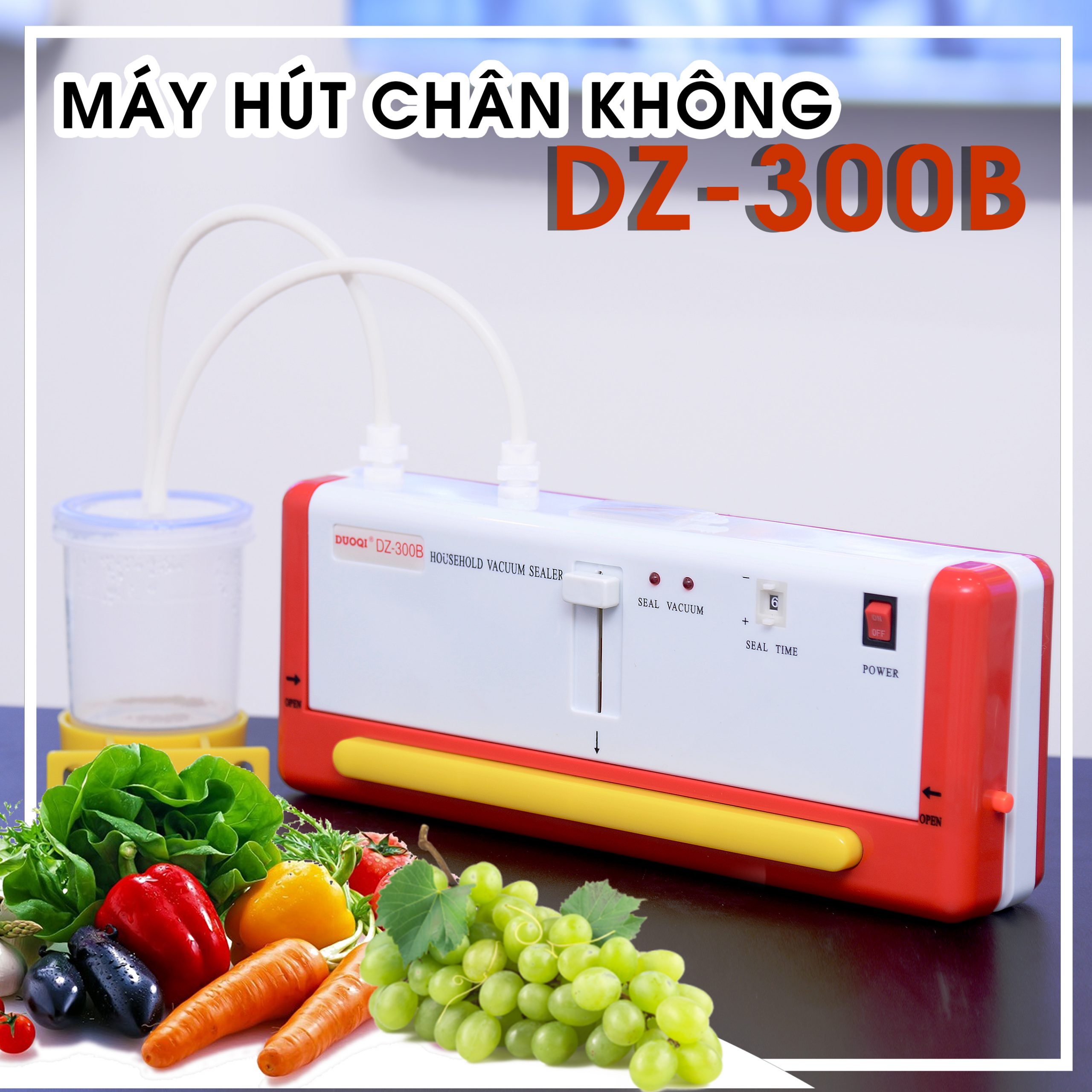 Máy Hút Chân Không Cao Cấp Không Kén Túi DZ300B - Nhỏ Gọn Tiện Lợi Cho Gia Đình