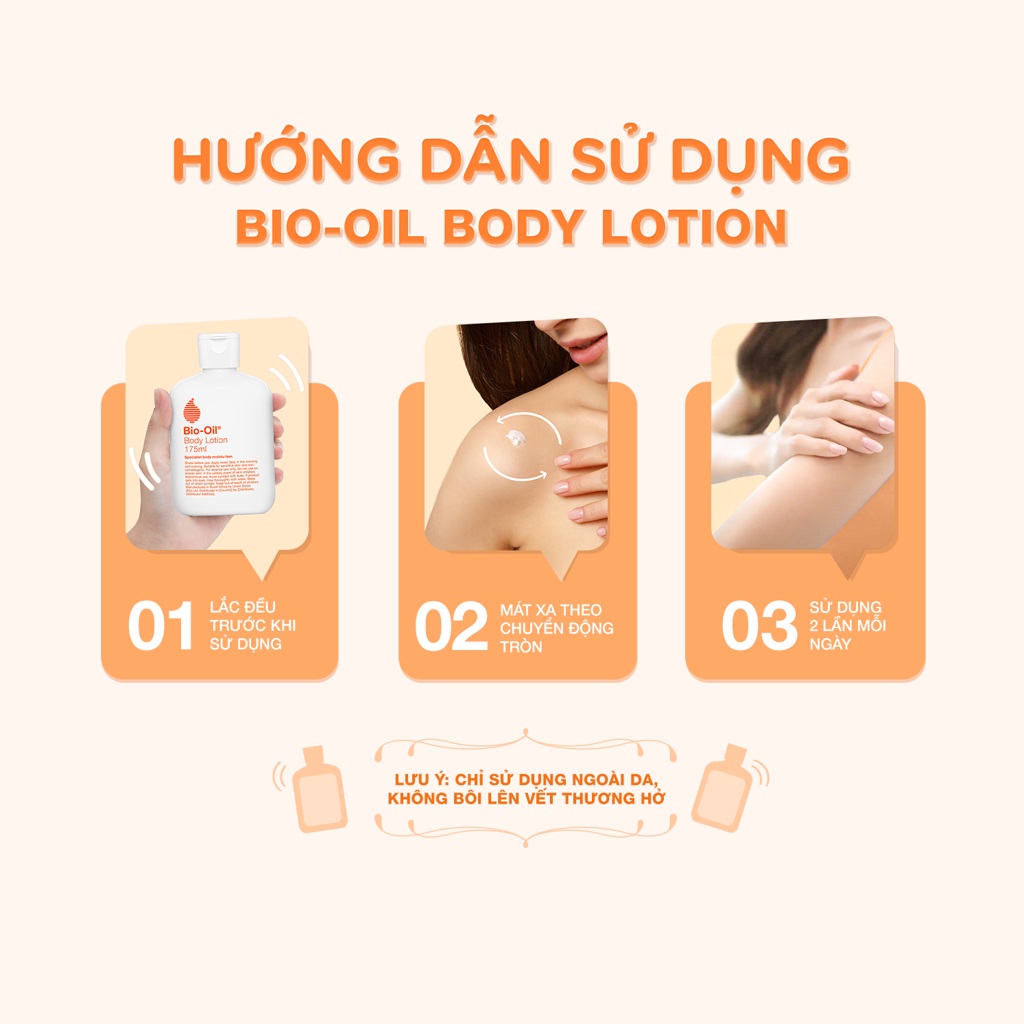 Sữa dưỡng thể siêu nhẹ không nhờn giúp nuôi dưỡng da mướt mịn - BIO-OIL BODY LOTION