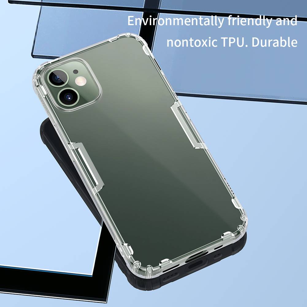 Ốp lưng dẻo silicon cho iPhone 12 Pro / iPhone 12 6.1 inch hiệu Nillkin mỏng 0.6mm, chống trầy xước - Hàng chính hãng