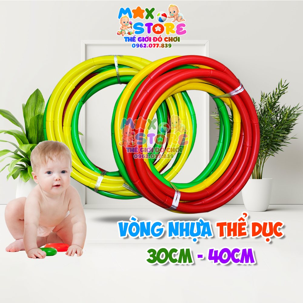 Vòng Thể Dục Nhựa Đường Kính 30cm và 40cm Cho Bé Mầm Non