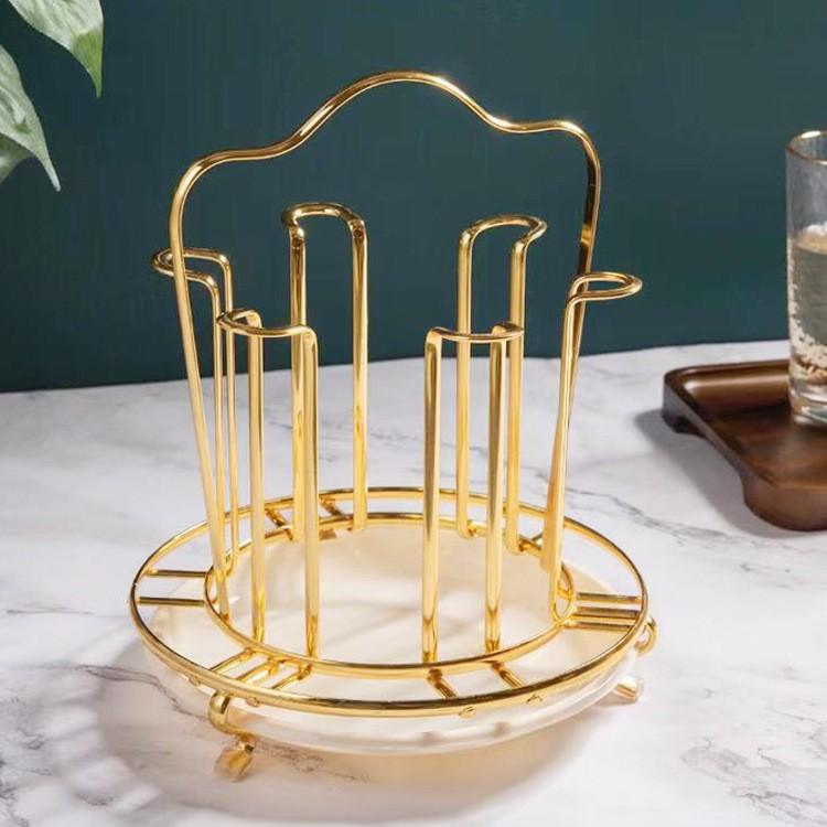Khay Úp Cốc Mạ Vàng ️ CÓ KHAY HỨNG NƯỚC CỰC TIỆN ÍCH ️ Kiểu Dáng Hiện Đại
