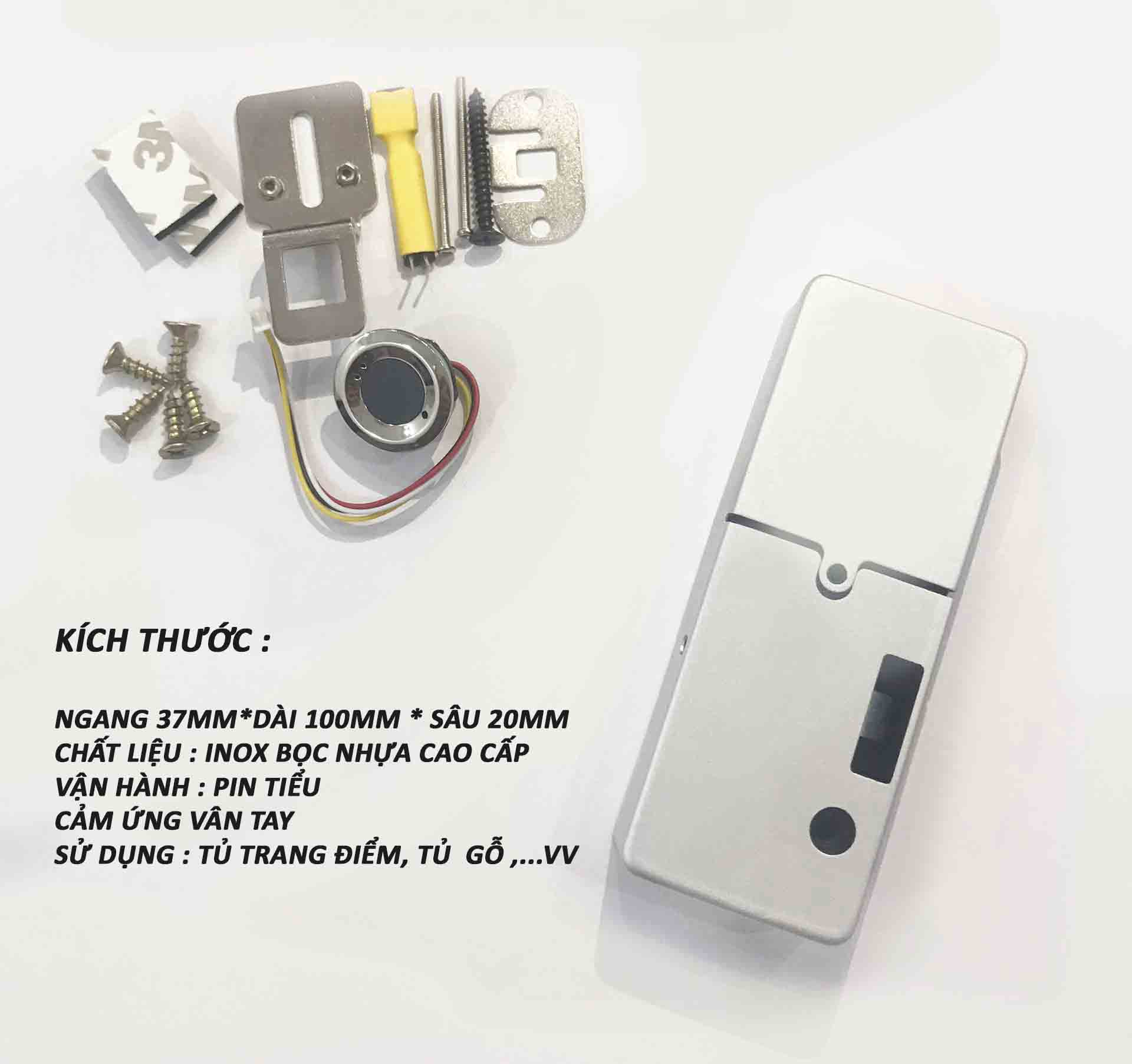 Khóa Tủ Thông Minh 01HD Xám