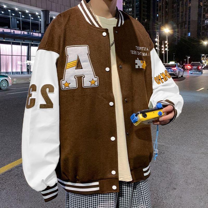 (Local Brand Hot) Áo Thêu Varsity Jacket - Áo Khoác Bomber Thêu Cardigan 3 Màu BOIN LUCKY chữ A thêu cả áo Siêu đẹp Ocea