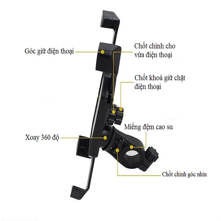 Giá đỡ điện thoại trên xe máy ( TẶNG MÓC KHÓA TÔ VÍT ĐA NĂNG )