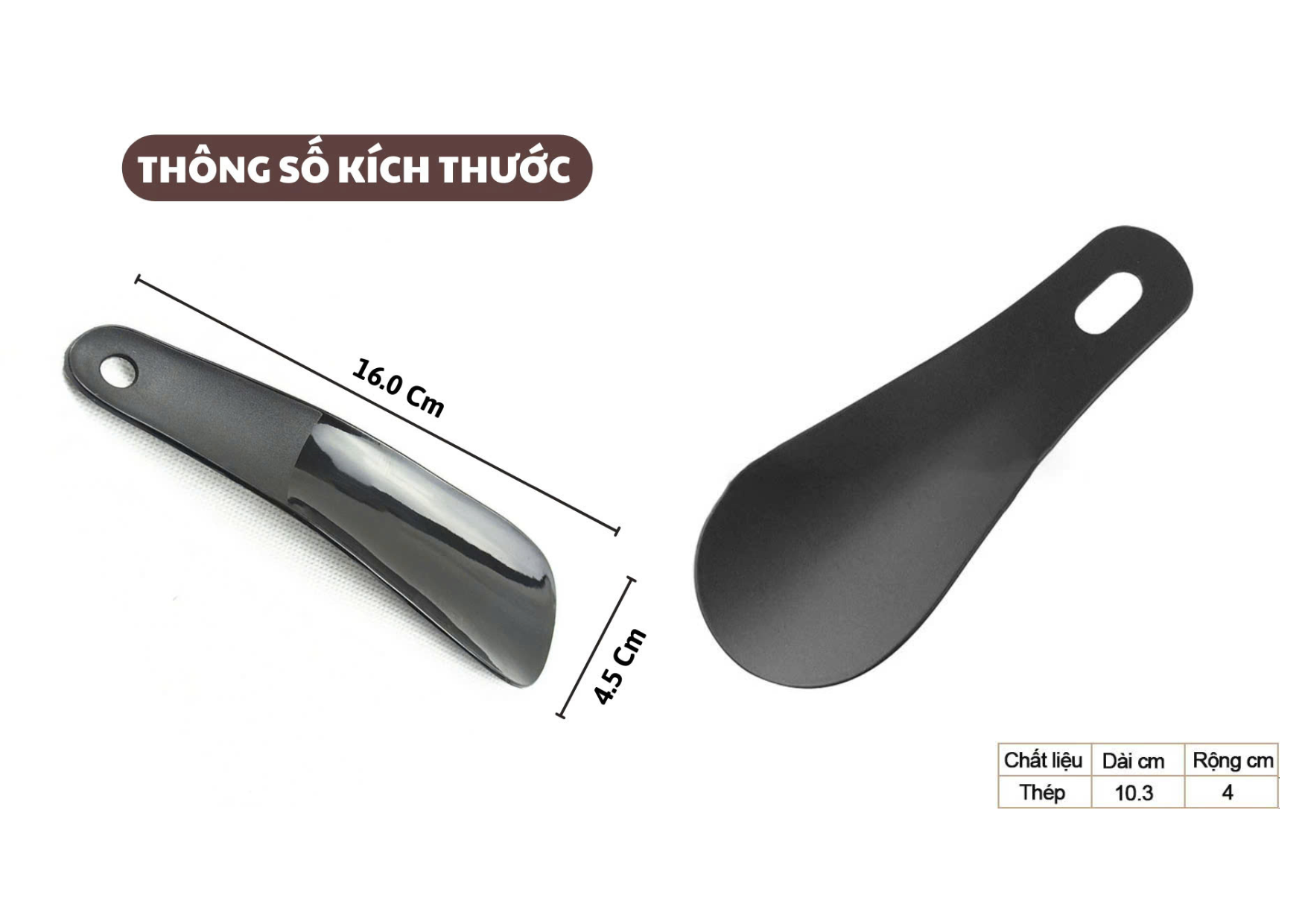 Combo Hai đón gót giầy muồng đen Không Gỉ Duy Trì Hình Dáng Tăng Tuổi Thọ Của Giày Nam Nữ Móc Chìa Khóa MUỖNG XỎ GIÀY