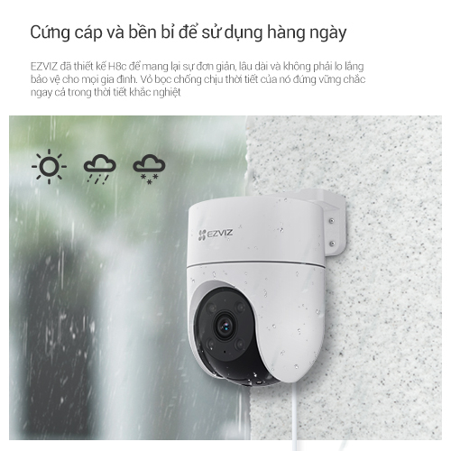 Hình ảnh Camera Wi-fi EZVIZ H8C 2MP Ngoài Trời, Quay Quét 360 Độ, Đàm Thoại 2 Chiều, Ghi Hình Màu Ban Đêm- Hàng Chính Hãng 