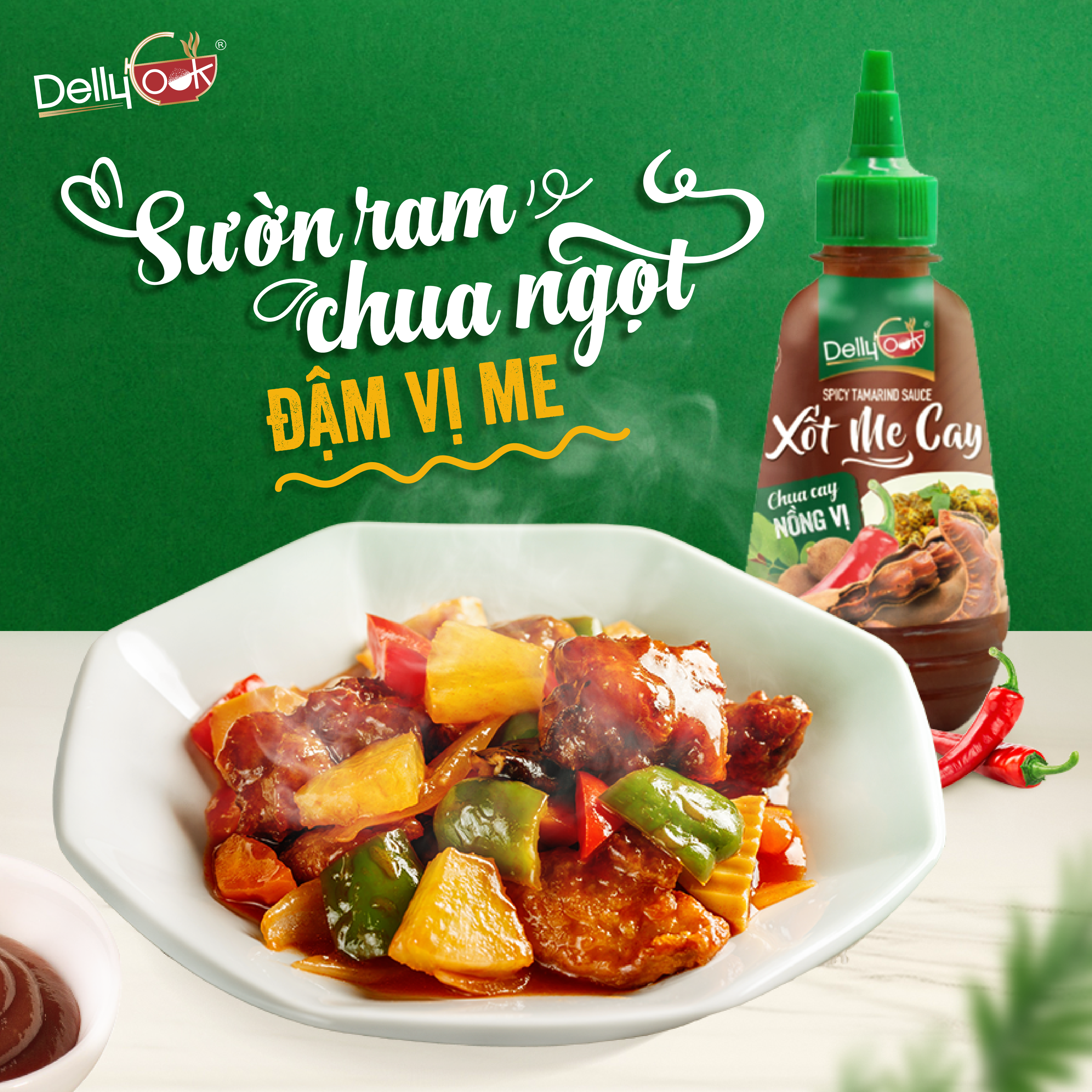 Combo: Xốt Me Cay + Tương Ớt Tây Ninh + Tương Cà Dellycook
