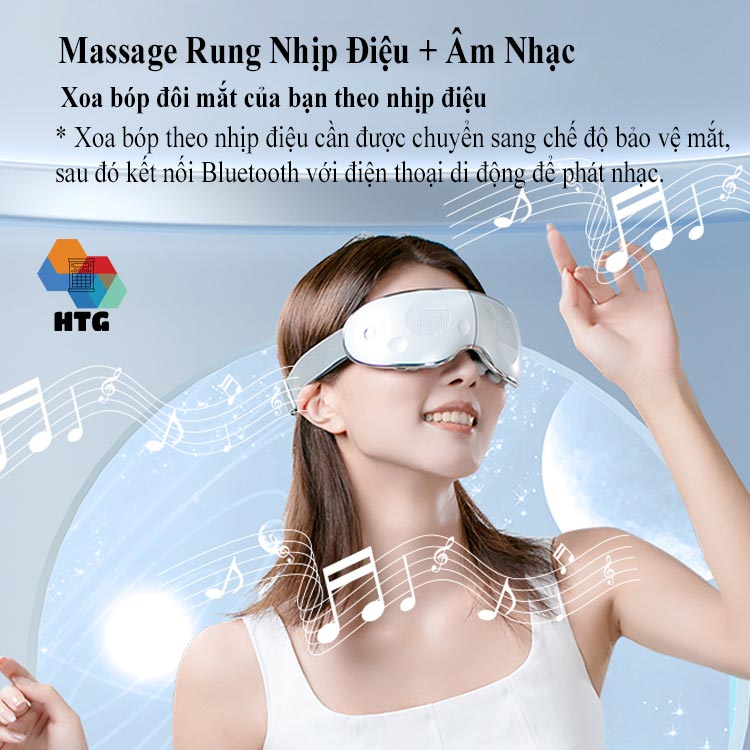 Máy Massage Mắt Jeeback E9, Phiên Bản Thanh Lịch, Massage Bấm Huyệt đa điểm, kết nối bluetooth, thiết kế tầm nhìn, hàng chính hãng