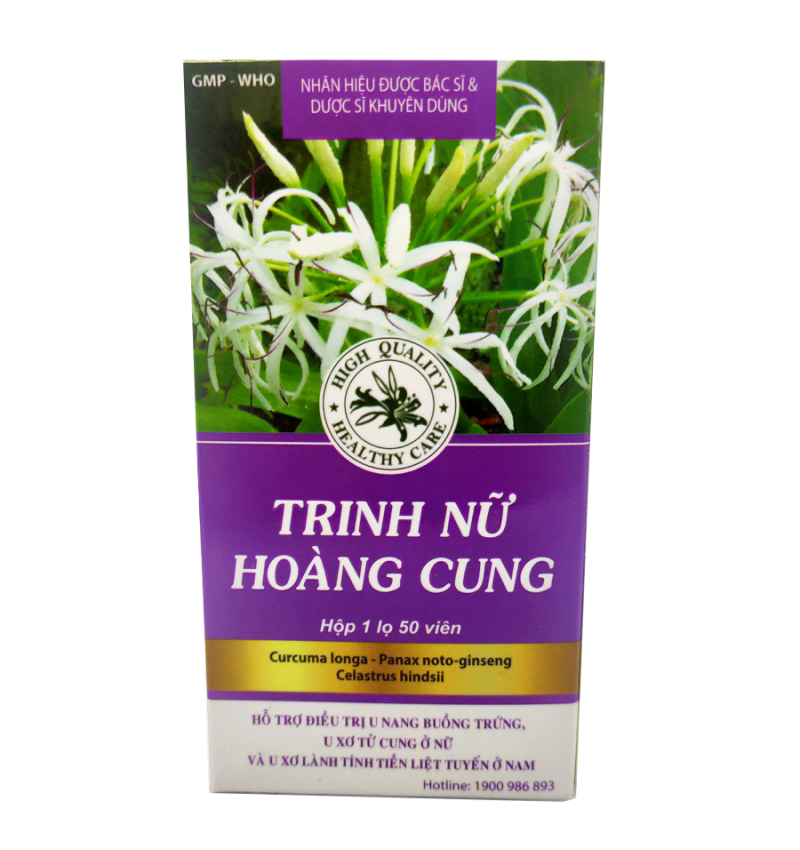 Trinh Nữ Hoàng Cung hỗ trợ giảm u xơ tử cung, u nang buồng trứng, u xơ tuyến tiền liệt Lọ 50 viên (màu xanh hoặc tím ngẫu nhiên)